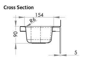 Compact Stainless Steel Hand Basin With Brackets