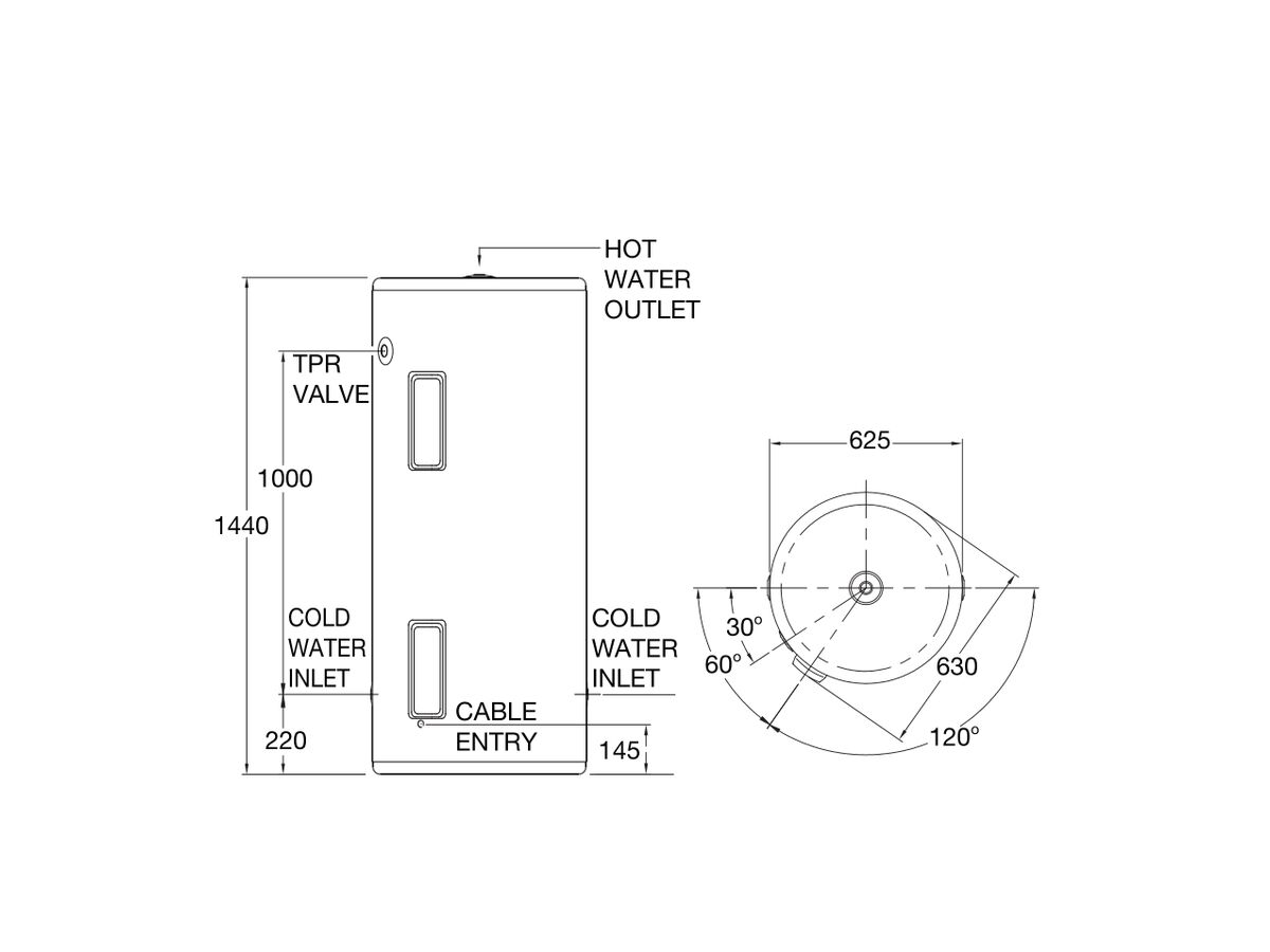 Rheem Stellar 250L 3.6kW Single Element Stainless Steel Electric Hot