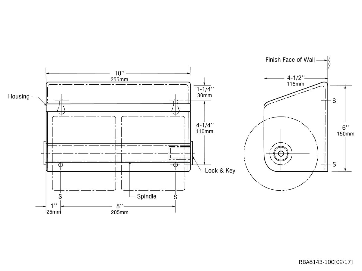 Heavy Duty Double Toilet Roll Holder Stainless Steel