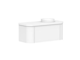 Kado Era 50mm Durasein Statement Top Double Curve All Drawer 1200mm Wall Hung Vanity with Right Hand Basin