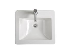 POSH Solus Vanity Basin 525 x 450mm 1 Taphole White