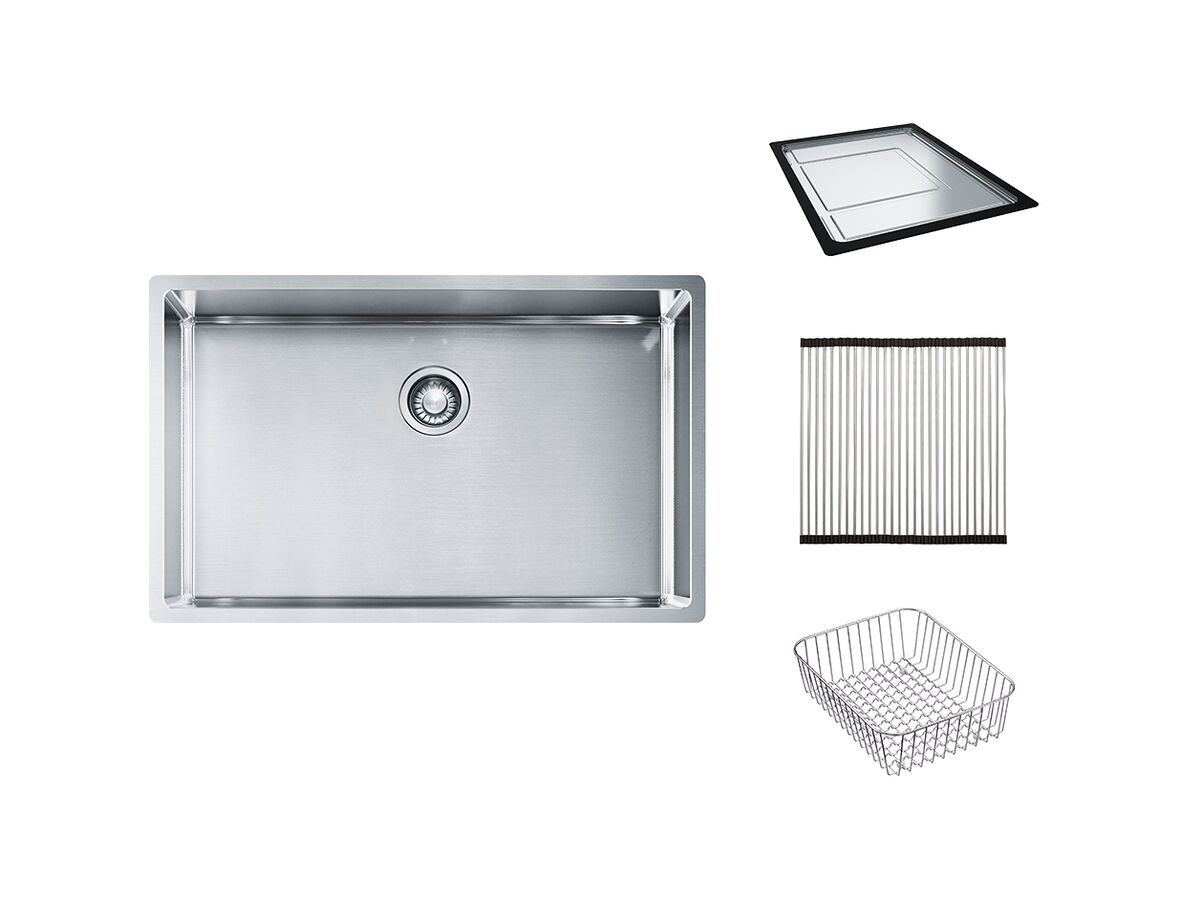 Franke Bow BXX21068 Single Bowl Inset/Undermount/Flushmount Sink Pack