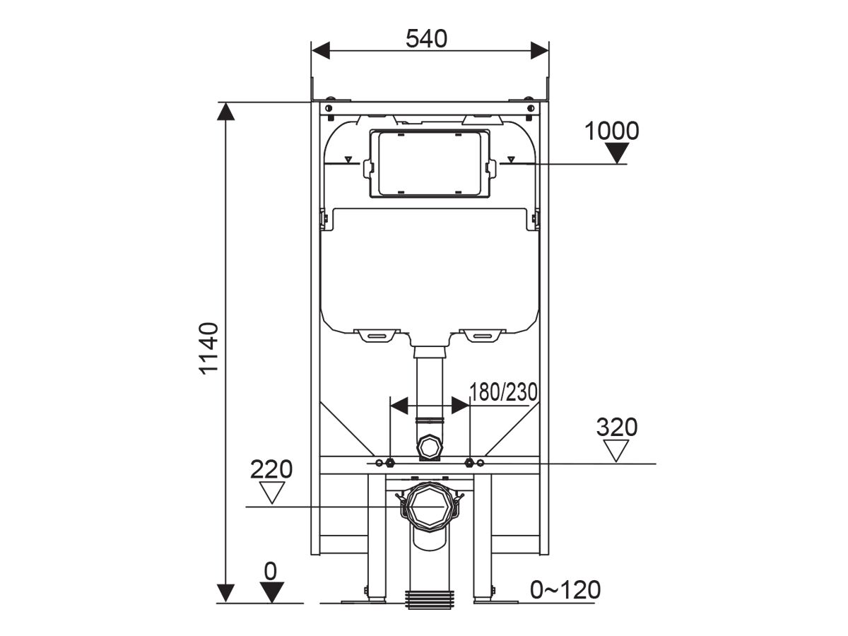 Hideaway+ Inwall Cistern Wall Hung Frame (4 Star) from Reece
