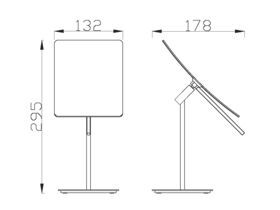 Milli Freestanding Mirror Rectangle 132mm Chrome