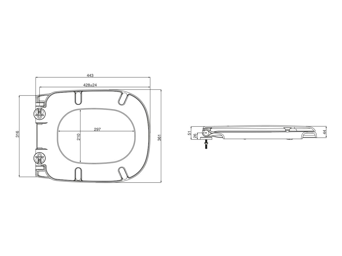 Posh Domaine Soft Close Quick Release Toilet Seat White from Reece
