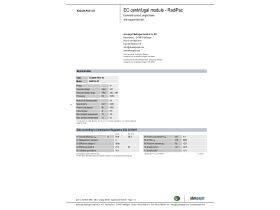 Specification Sheet - EBM EC Centrifugal Fan Radipac Spider 450mm