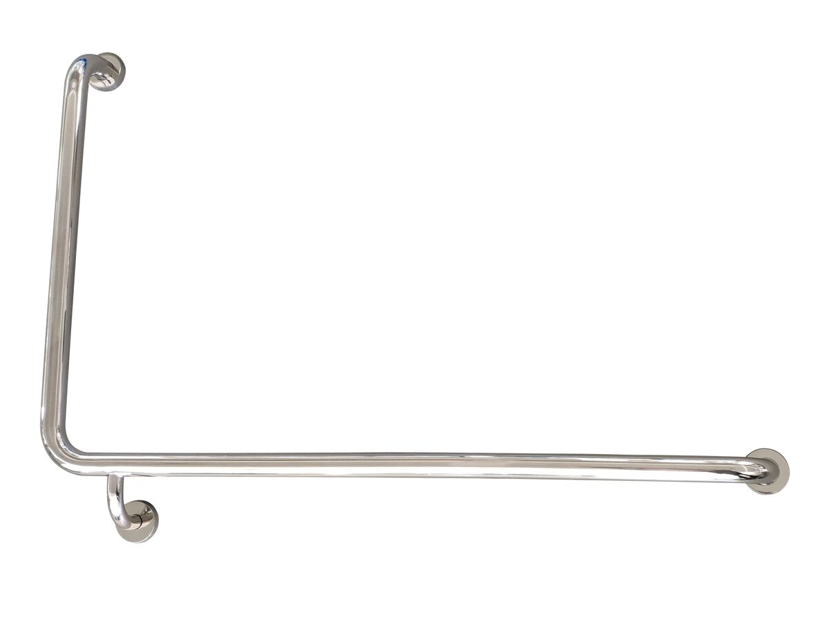 Mobi Right Hand Grab Rail 940 x 600mm 90 Degree Polished Stainless Steel