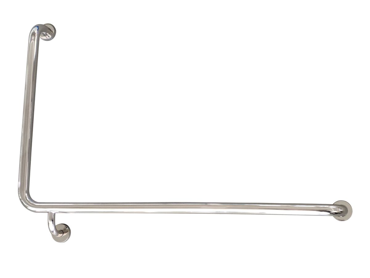 Mobi 940 x 600mm x 90 Degree Right Hand Grab Rail Polished Stainless