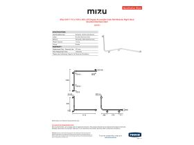 Specification Sheet - Mizu Drift 1110 x 1030 x 600 x 90 Degree Accessible Grab Rail Modular Right Hand Brushed Stainless Steel