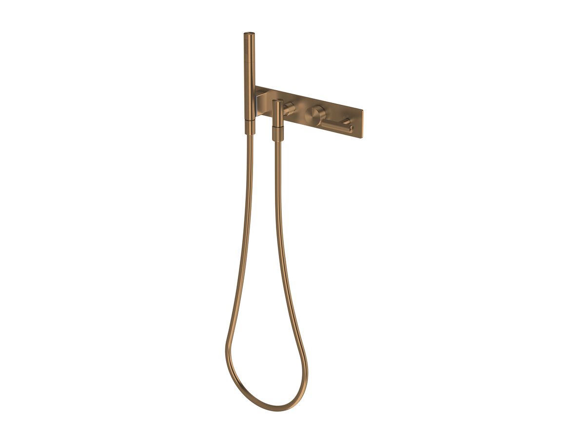 Hero - Milli Etch Progressive Shower Mixer Tap System with Hand Shower Brushed Bronze (3 Star)