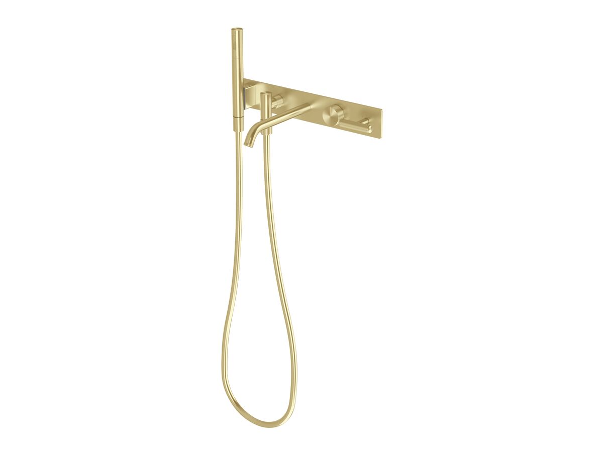 Hero - Milli Etch Progressive Bath Mixer Tap System with Handshower Brushed Gold (3 Star)