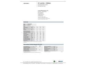 Specification Sheet - EBM AC Axial Fan Hyblade with Grille