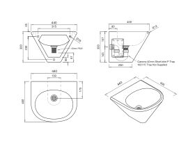 Britex Grandeur Hand Basin Stainless Steel (Basin Only)