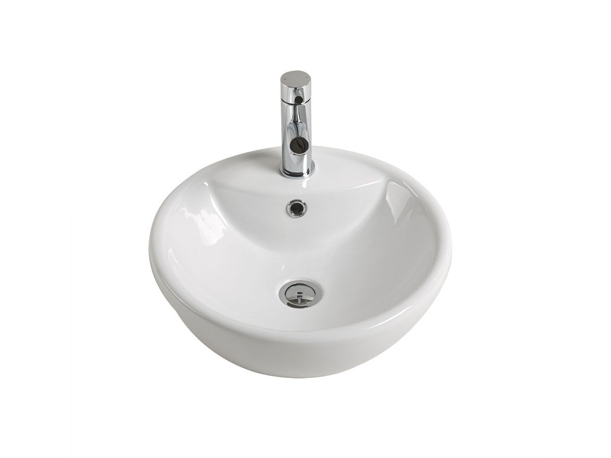 Mizu Drift Semi-Recessed Basin 430mm 1 Taphole White