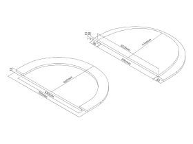 Mizu Soothe Halfmoon Bath Shelf 760mm Walnut