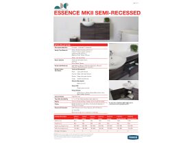 Technical Guide - ADP Essence MK2 Semi Recess Wall Hung Vanity Unit No Basin