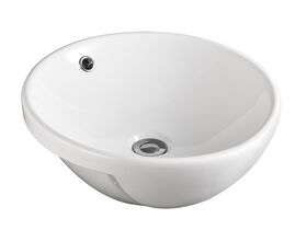 Mizu Drift Semi-Recessed Basin 430mm 0 Taphole White