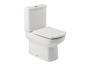 Dama Senso Compact Close Coupled Back To Wall Bottom Inlet Toilet Suite, Soft Close Quick Release White/ Chrome (4 Star)