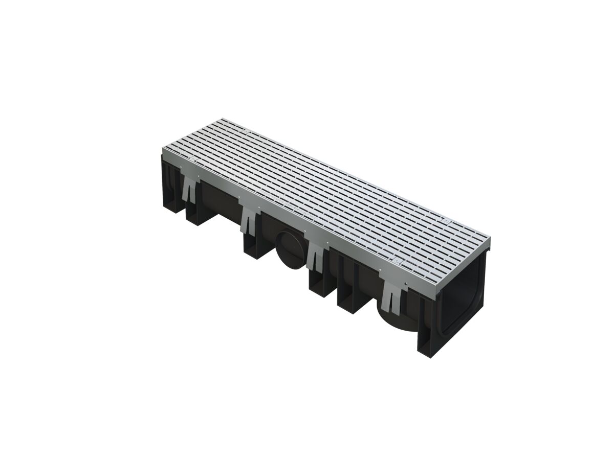 DuraDRAIN 150 Channel with Heelsafe Class B Grate 1 metre from Reece