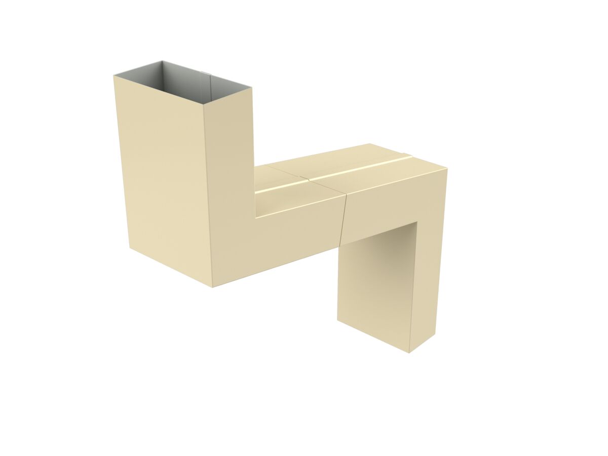 Downpipe Offset 100mm x 50mm Classic Cream