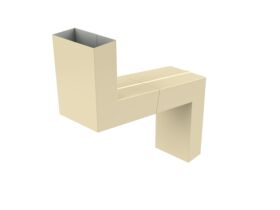 Downpipe Offset 100mm x 50mm Classic Cream