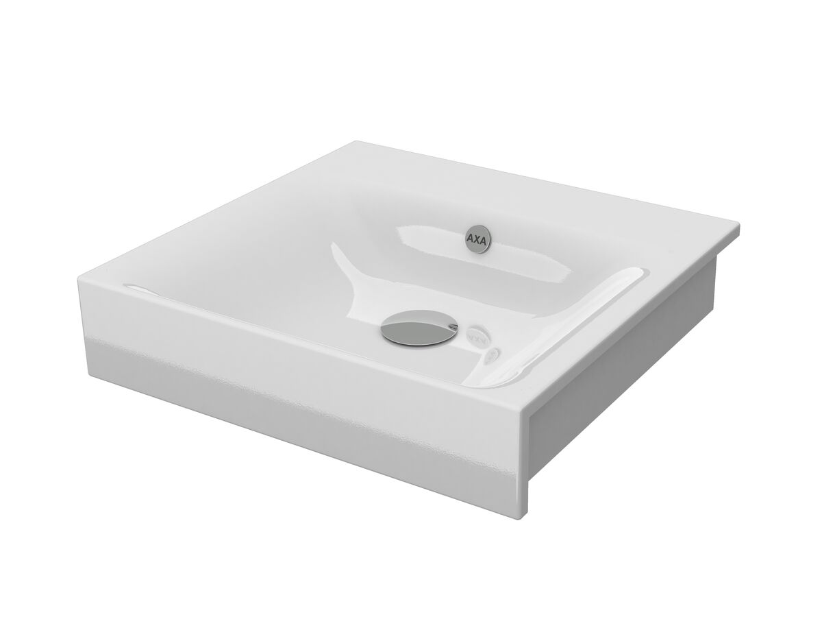 AXA Cento Semi Recessed Basin 1 Taphole White