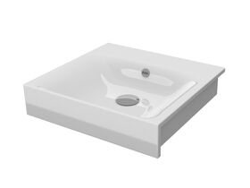AXA Cento Semi Recessed Basin 1 Taphole White