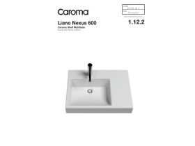 Caroma Liano Nexus Wall Basin Right Hand Shelf with Overflow No Taphole 600mm White