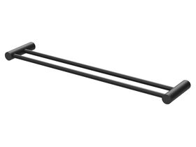 Vivid Slimline Double Towel Rail 600mm Matte Black