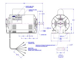 Fasco Fan Motor 240V 600W 809455PVB-B13S