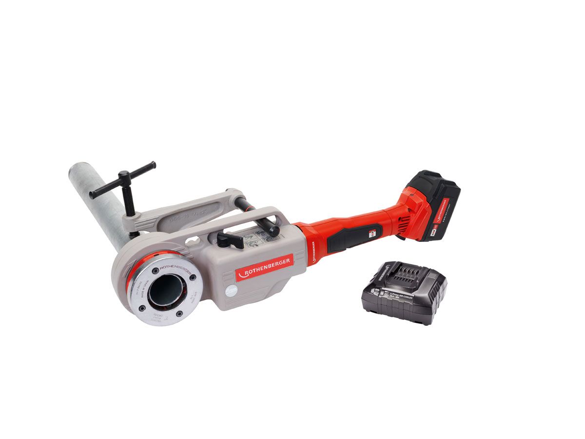 Rothenberger Battery Supertronic 2000E Pipe Threader Set (includes 8AH