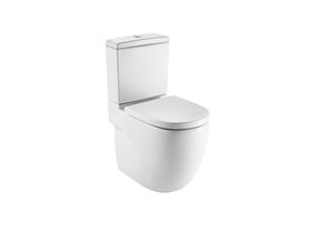 Meridian Rimless Close Coupled Back to Wall Back Inlet Toilet Suite Soft Close Quick Release Seat (4 Star)