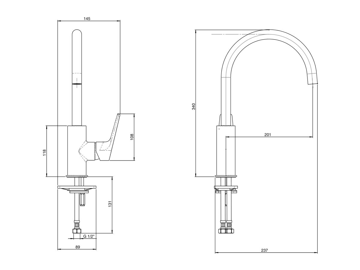 Posh Solus MK3 Gooseneck Sink Mixer Tap Chrome (4 Star) from Reece