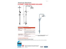 Technical Guide - American Standard Cygnet Twin Shower Square 1 Funtion Chrome (3 Star)