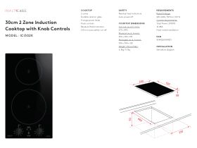 Specification Sheet - InAlto Care ICI302K.1 Induction Cooktop 30cm