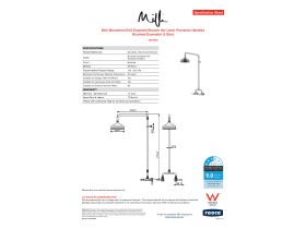 Specification Sheet - Milli Monument Edit Exposed Shower Set Lever Porcelain Handles Brushed Gunmetal (3 Star)