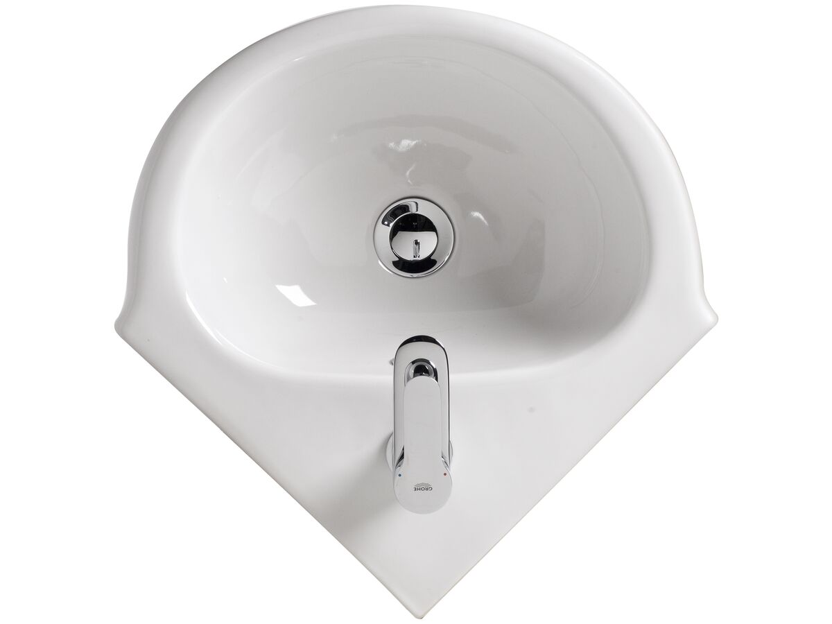 American Standard Studio Corner Wall Basin 1 Taphole with Fixing Kit