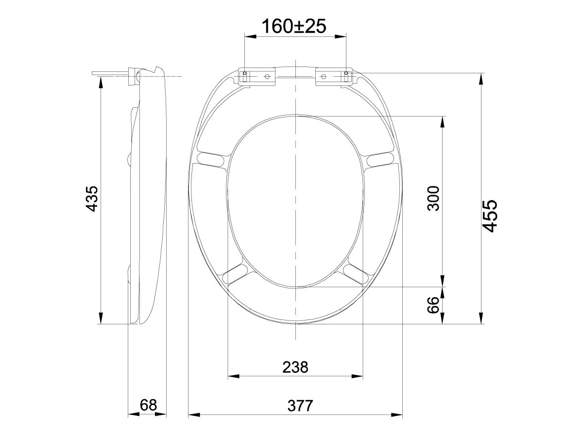 Posh Dominique/Solus Standard Close Toilet Seat White from Reece