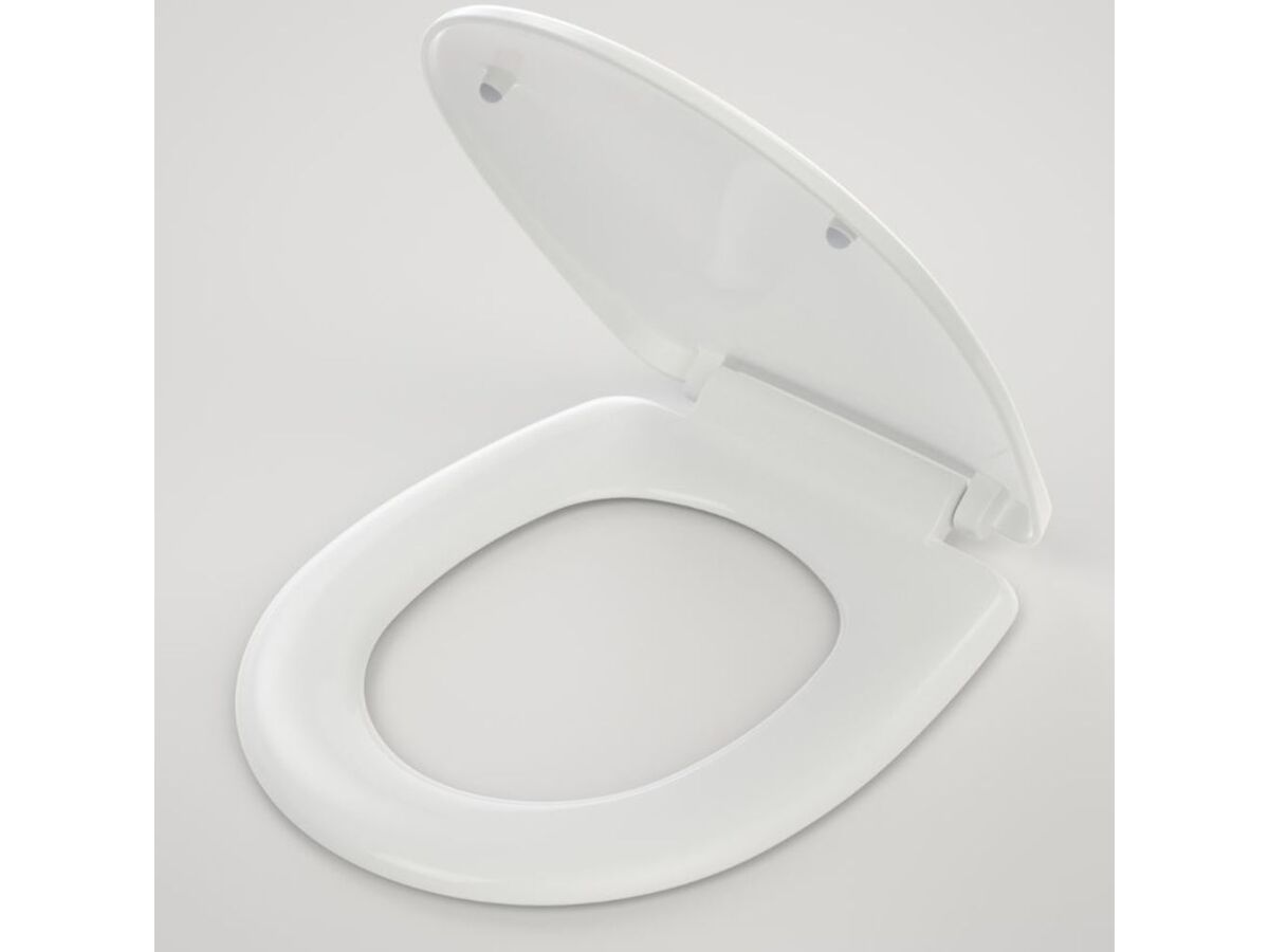 Caroma Profile Toilet Seat Soft Close Plastic Hinge White from Reece