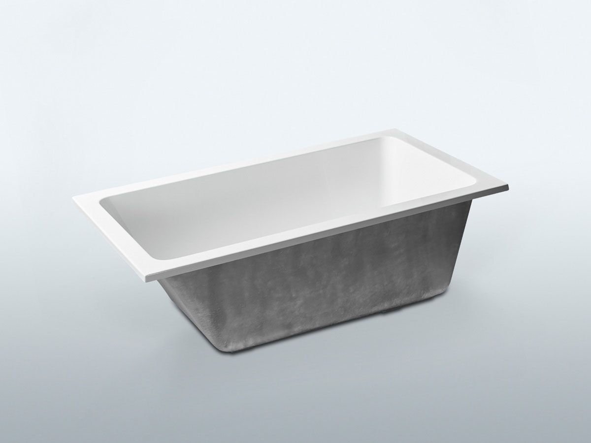Mizu Bloc Inset Bath White
