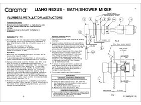 Installation Instructions - Caroma Liano Nexus Bath - Shower Mixer Tap Black