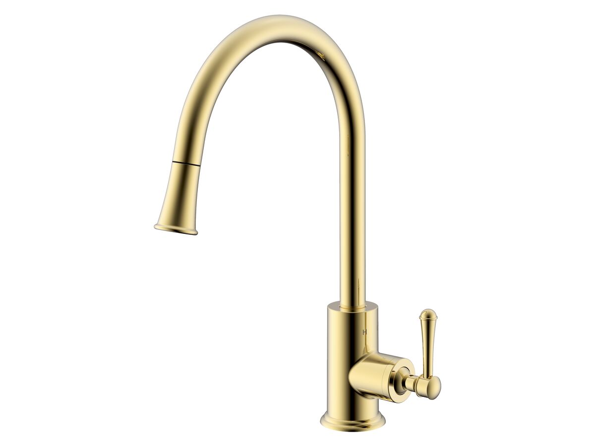 Posh Canterbury Pull Out Sink Mixer Brass Gold (4 Star)