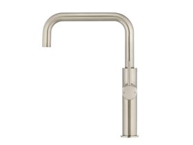 Mizu Drift Gooseneck Sink Mixer Tap Square Brushed Nickel (5 Star)