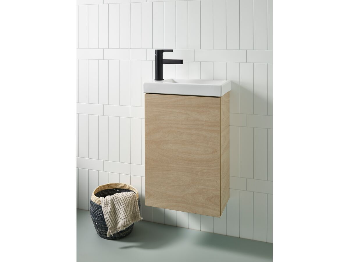 Posh Domaine 400mm Mini Wall Hung Vanity Unit Ceramic Top from Reece