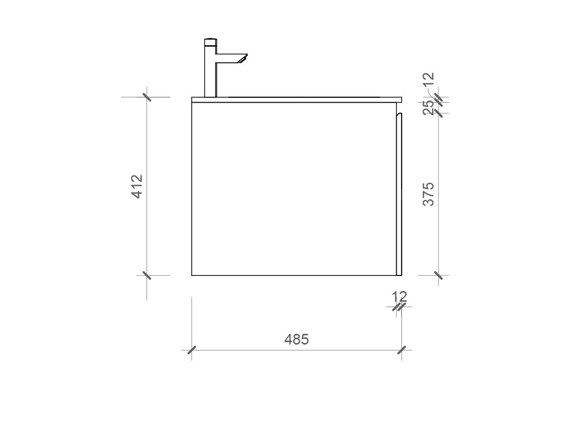 Cibo Habitat 1500mm Wall Hung Vanity Unit Double Bowl 2 Door 2 Drawers