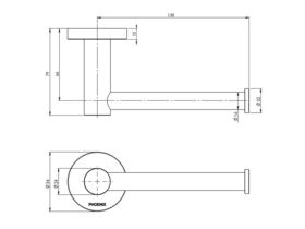 Phoenix Radii Toilet Roll Holder Round Plate