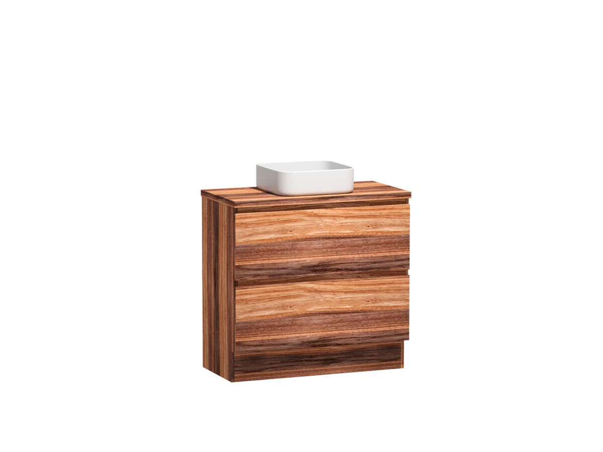 Kado Arc Timber Vanity Unit with Kick 900mm Timber Top Red Tulip