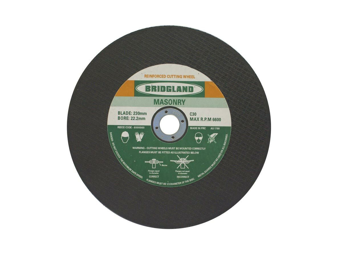 Bridgland Masonry Cutting Disc 230mm x 22.2mm