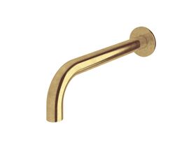 Milli Pure Wall Basin Outlet 250mm Living Tumbled Brass (3 Star)