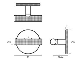 Technical Drawing - Milli Etch Progressive Shower Mixer Tap